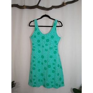 Lola green floral jersey knit sleeveless dress